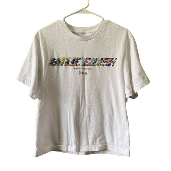 Uniqlo Billie Eilish Takashi Murakami UT White Graphic T-Shirt Size XS - Picture 1 of 7